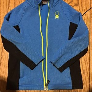 Spyder Boys Blue Zip Up Stryke Jacket Size M (7/8)